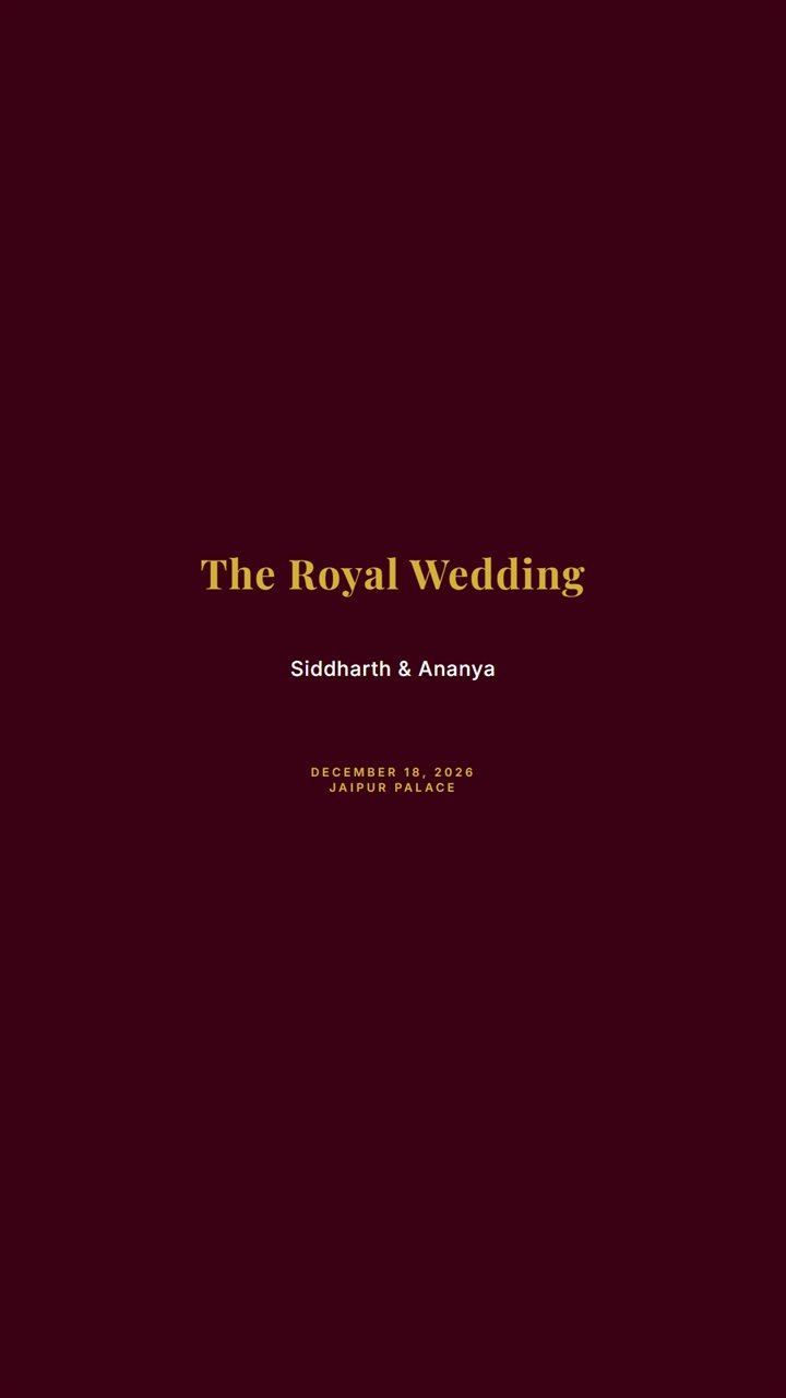 A Bulava luxury animated invitation